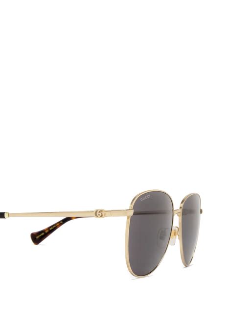 gucci gg1419s|Navigator frame sunglasses in gold.